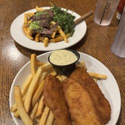 Fish n chips, steak frites