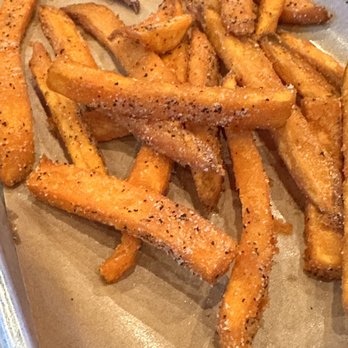 BoomerJack's Grill - Sweet Potato Fries should NOT have lots of salt a pepper!! - American Near Me - Dallas, Texas BoomerJack's Grill - Sweet Potato Fries should NOT have lots of salt a pepper!! - American Near Me - Dallas, Texas