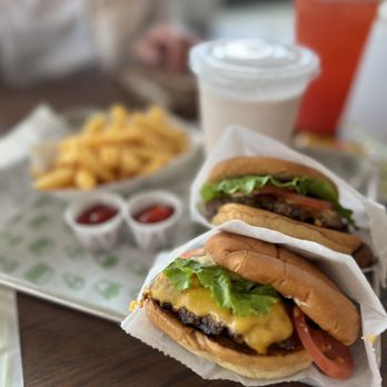 Shake Shack Baybrook - two burgers and fries - Fast Food Near Me - Webster, Texas Shake Shack Baybrook - two burgers and fries - Fast Food Near Me - Webster, Texas