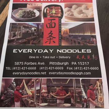 Everyday Noodles - Back of menu - Chinese Near Me - Pittsburgh, Pennsylvania Everyday Noodles - Back of menu - Chinese Near Me - Pittsburgh, Pennsylvania