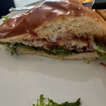 The Hen & Hog - Wishing there was fish in the fish sandwich $18 - Breakfast & Brunch Near Me - Winter Park, Florida The Hen & Hog - Wishing there was fish in the fish sandwich $18 - Breakfast & Brunch Near Me - Winter Park, Florida