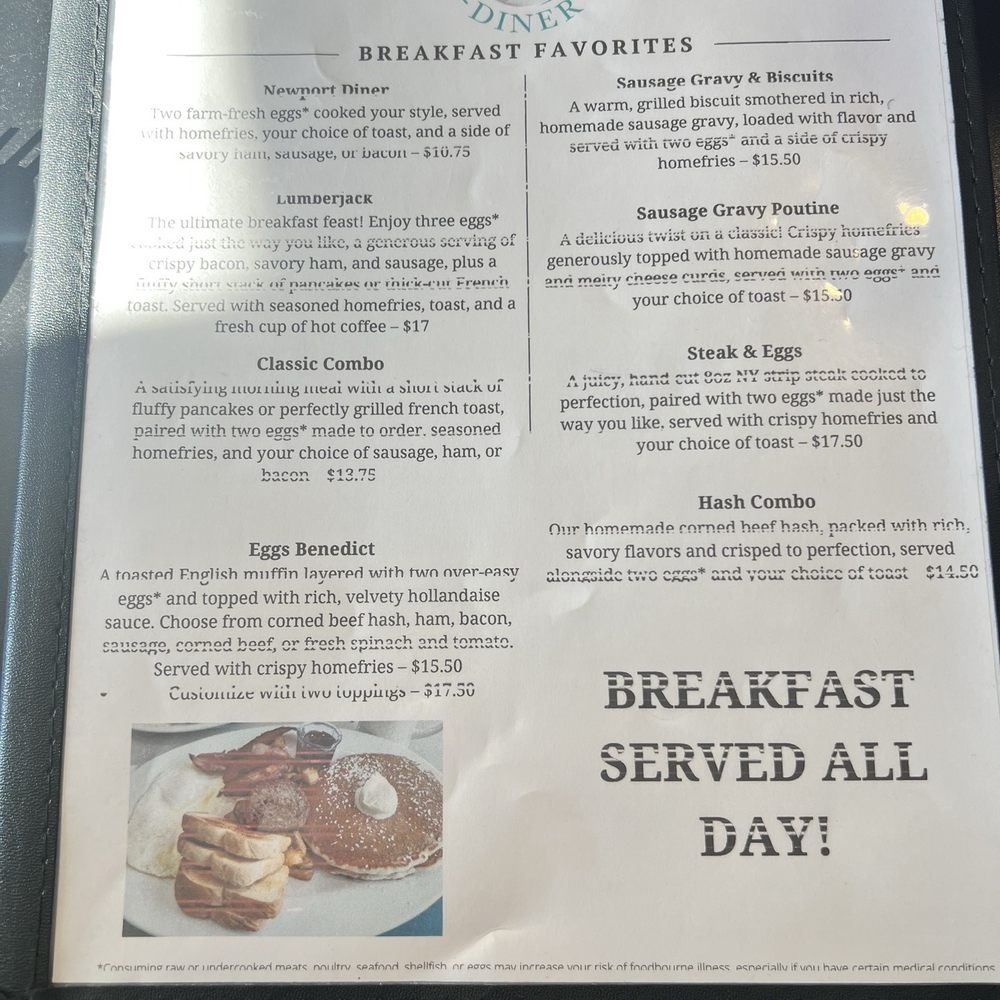 Newport Diner - Menu - Diners Near Me - Newport, Maine