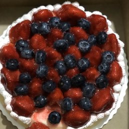 Strawberry and blueberry cheesecake