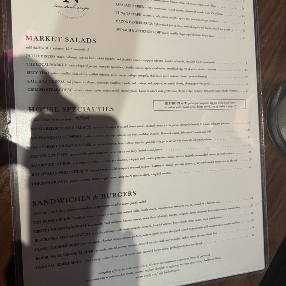 Nick's Del Mar - Menu - New American Near Me - Del Mar, California Nick's Del Mar - Menu - New American Near Me - Del Mar, California