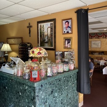 Giuseppe's - Hostess counter with candy galore - Italian Near Me - Spring, Texas