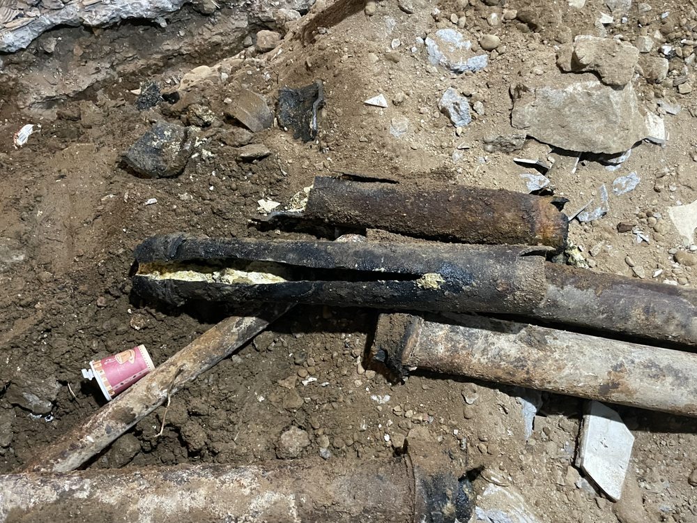 Slide of Down the Line Sewer Drains and Piping