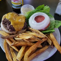 Stockman Bar & Steak House - Let me get the kids burger, perfect serving and was tasty.