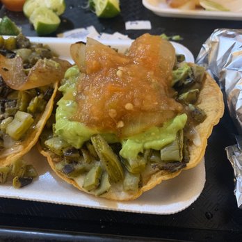 Tacos Calafia - Milita de Nopal with grilled onions and red salsa. - Tacos Near Me - Peoria, Arizona Tacos Calafia - Milita de Nopal with grilled onions and red salsa. - Tacos Near Me - Peoria, Arizona