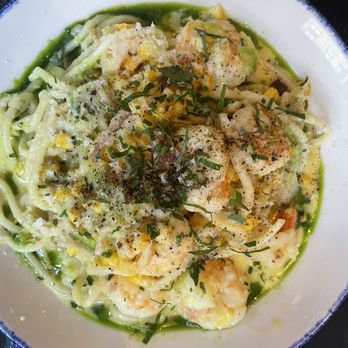 Row 34 - Seaport - Wild gulf shrimp spaghetti - New American Near Me - Boston, Massachusetts Row 34 - Seaport - Wild gulf shrimp spaghetti - New American Near Me - Boston, Massachusetts