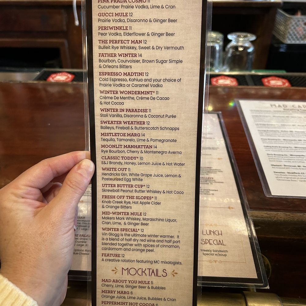 Mad Capper Saloon & Eatery - Cocktail menu - American Near Me - Stillwater, Minnesota