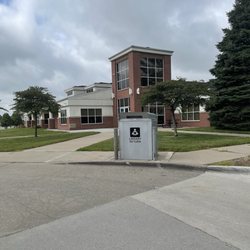 Omaha Public Library - Bess Johnson Elkhorn Branch - Drive through drop off.