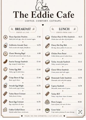 Menu photo 2 Eddie Cafe Santa Clara, CA