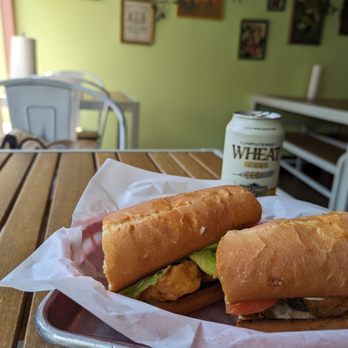 Terrebonne Po'boys - two sandwiches on a tray - Cajun/Creole Near Me - Lawrence, Kansas