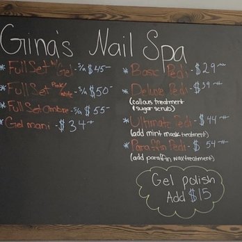Gina’s Nail Spa - Price menu - Nail Salons Near Me - San Jacinto , California Gina’s Nail Spa - Price menu - Nail Salons Near Me - San Jacinto , California