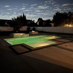 Anderson Pool & Spa - Pool at night
