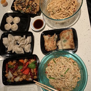 Dumpling Era - 13. Chicken Knife Cut Noodle 1. Shanghai Soup Dumplings 6. Chicken Dumpling Spinach 4. Gen Chicken 2. Dandan Noodle hot 13. Beef Roll Pan - Chinese Near Me - San Bruno, California