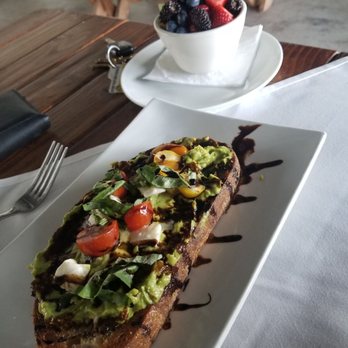 Colette - Avocado toast with fruit for $12...  Pretty good dish! - Breakfast & Brunch Near Me - Pasadena, California
