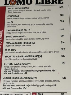 Menu photo 6 Lomo Libre Cantina San Francisco, CA