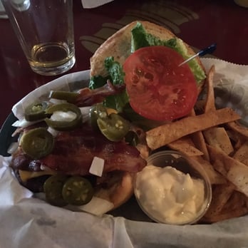 Judge's Bench - Delicious Angus burger with jalapeno onion tomato lettuce - Pubs Near Me - Ellicott City, Maryland Judge's Bench - Delicious Angus burger with jalapeno onion tomato lettuce - Pubs Near Me - Ellicott City, Maryland