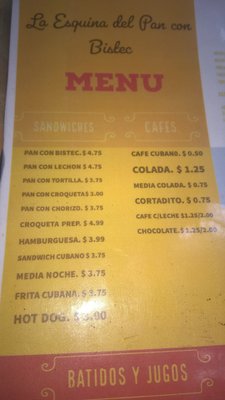 Menu photo 3 La Esquina Del Pan Con Bistec Miami, FL Menu photo 3 La Esquina Del Pan Con Bistec Miami, FL