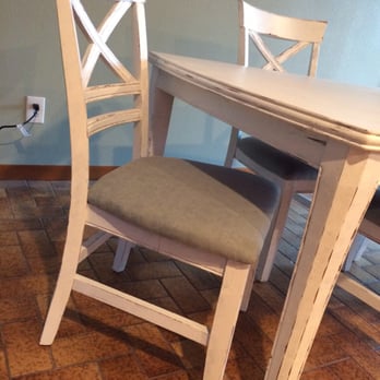 DJ'S Secondhand Furniture - New antiquing finish to chairs and table (had reupholstered elsewhere) - Antiques Near Me - Santa Cruz, California