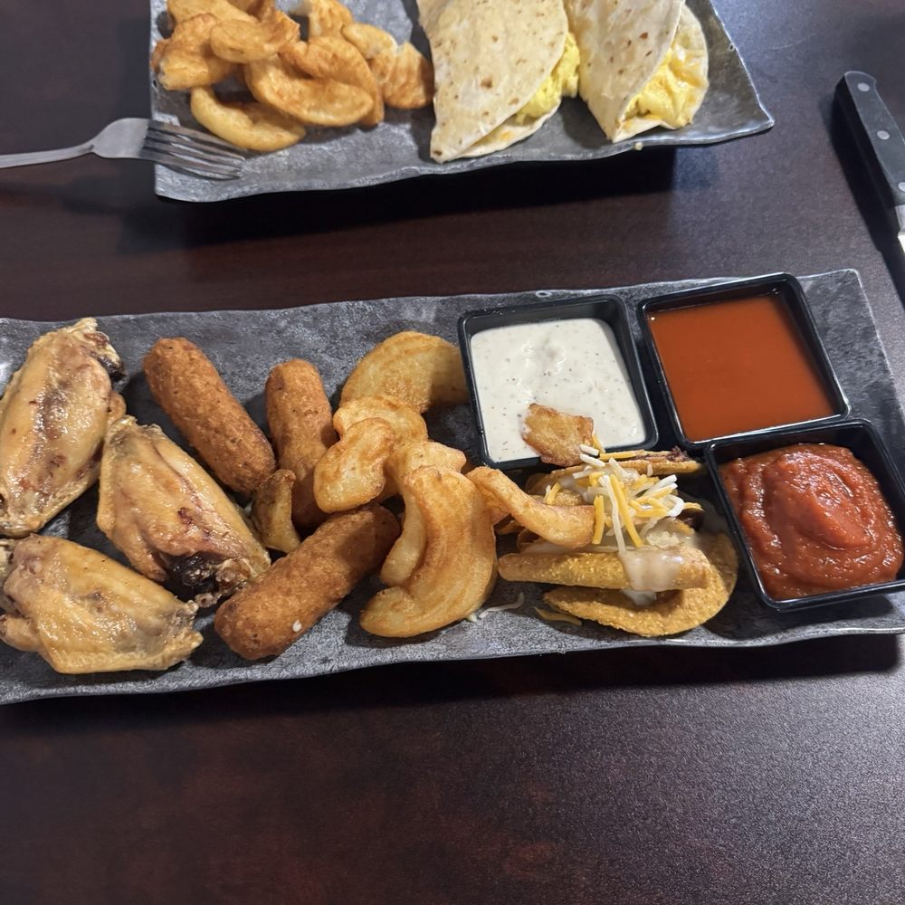 Treehouse CDA - Appetizer sampler and brunch burritos - American Near Me - Coeur d'Alene, Idaho