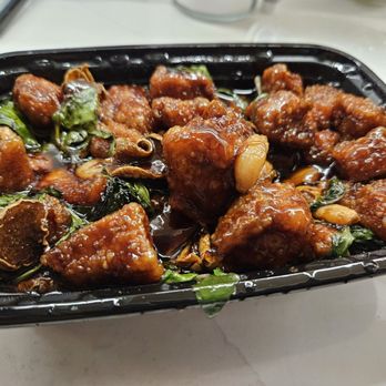 Red Hot Wok - Three Cup Salmon (takeout) - Chinese Near Me - Cupertino, California Red Hot Wok - Three Cup Salmon (takeout) - Chinese Near Me - Cupertino, California