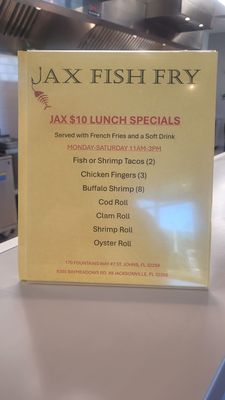 Menu photo 2 Jax Fish Fry Saint Johns, FL Menu photo 2 Jax Fish Fry Saint Johns, FL