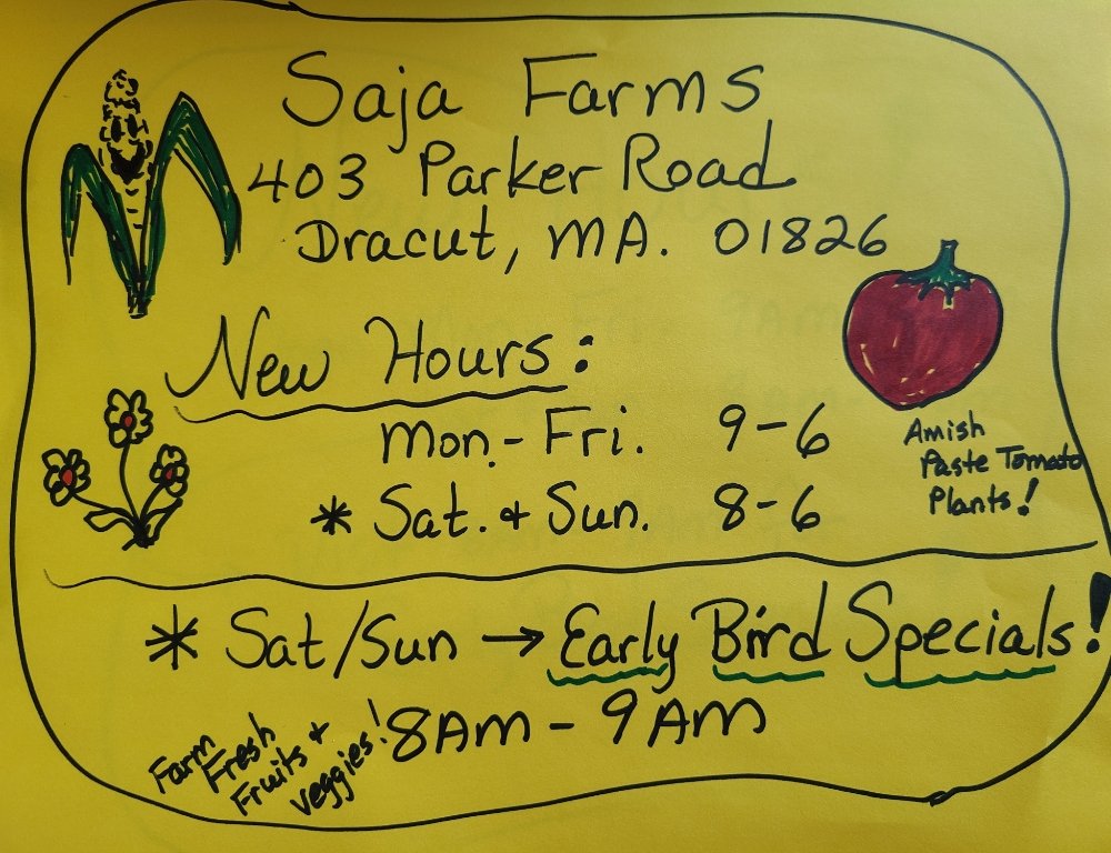 SAJA FARM Updated June 2024 403 Parker Rd, Dracut, Massachusetts