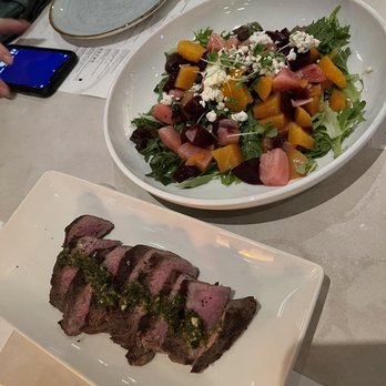 Sixty Vines - Santa Maria tri tip and Beet & goat cheese salad - both were delicious - New American Near Me - Plano, Texas Sixty Vines - Santa Maria tri tip and Beet & goat cheese salad - both were delicious - New American Near Me - Plano, Texas