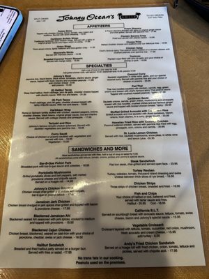 Menu photo 2 Johnny Ocean's Grille Eugene, OR
