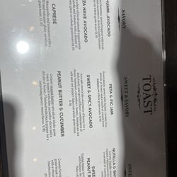 Hug a Mug Coffee & Tea - Avocado toast menu