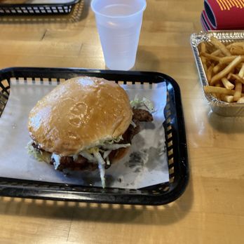 Burgers vs Tacos - Kun fu burger with fries - Burgers Near Me - San Antonio, Texas