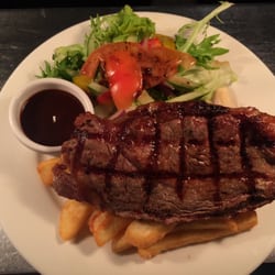 The Ginger Mule - $10 for a 250gram Sirloin steak with chips & salad, On special all day Wednesday and Thursday and Friday at lunch time.