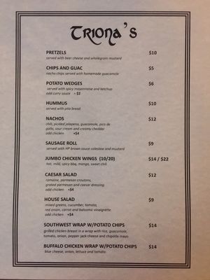 Menu photo 6 Triona's New York, NY Menu photo 6 Triona's New York, NY