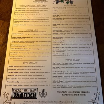 Bites & Bubbles - Menu - Wine Bars Near Me - Orlando, Florida