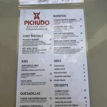 Pichudo Mexican Grill - Menu 1/19/26 - Mexican Near Me - San Diego, California Pichudo Mexican Grill - Menu 1/19/26 - Mexican Near Me - San Diego, California