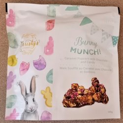 Christy's Gourmet Gifts - Bunny Crunch caramel popcorn with chocolate & candy
