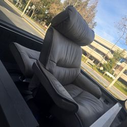 Floor model manual recliner and  ottoman on the way to its new home!