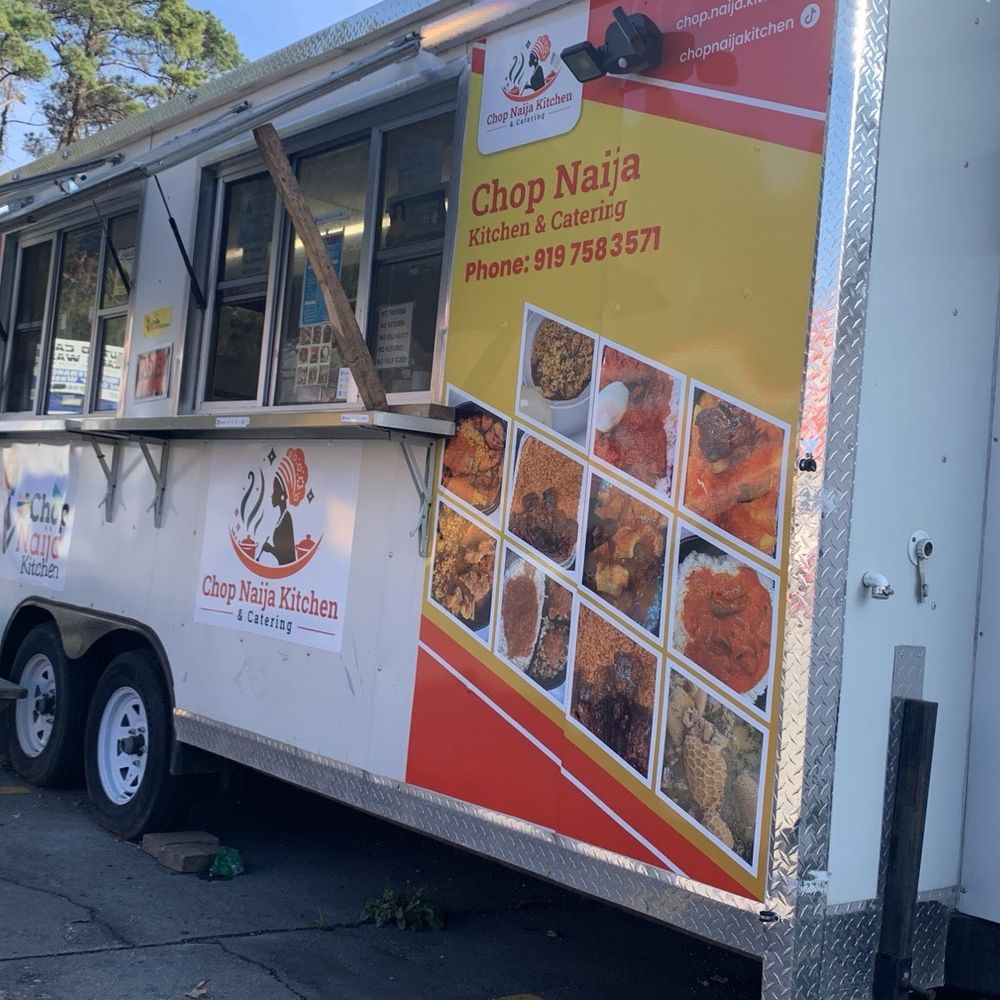 Chop Naija Kitchen - Outside view of food truck. - Caterers Near Me - Raleigh, North Carolina Chop Naija Kitchen - Outside view of food truck. - Caterers Near Me - Raleigh, North Carolina