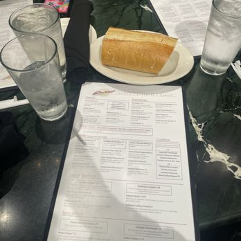 Strizzi's Restaurant - menu & dry roll of bread - Italian Near Me - Livermore, California