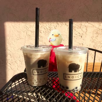 Snoice - Beau-tea-ful Wintermelon Milk Tea w crystal boba and this cu-tea Okinawa Milk Tea w reg boba #ItsAParTea - Bubble Tea Near Me - Spring Valley, California