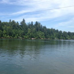View of Willamette River from ferry.