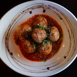 Nook Kitchen - Arancini - house pulled mozzarella stuffed flash fried risotto balls (Vegetarian)