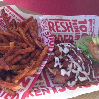 Smashburger - Smashchicken avocado club with sweet potato fries! - Burgers Near Me - Peoria, Arizona Smashburger - Smashchicken avocado club with sweet potato fries! - Burgers Near Me - Peoria, Arizona