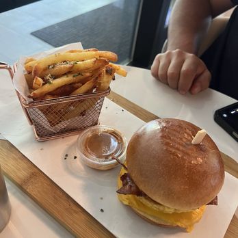 STARDUST Coffee House - breakfast sandwich and fries - Cafes Near Me - Campbell, California STARDUST Coffee House - breakfast sandwich and fries - Cafes Near Me - Campbell, California