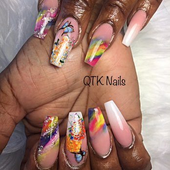 Qtk Nails - Ombré with fun marble - Nail Salons Near Me - Poland, Ohio Qtk Nails - Ombré with fun marble - Nail Salons Near Me - Poland, Ohio