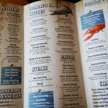 Catfish Charlie's - Interesting menu with a lot of my favorites. - Seafood Near Me - Dubuque, Iowa Catfish Charlie's - Interesting menu with a lot of my favorites. - Seafood Near Me - Dubuque, Iowa