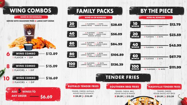 Menu photo 6 Fire Wings Delta Shores, CA Menu photo 6 Fire Wings Delta Shores, CA