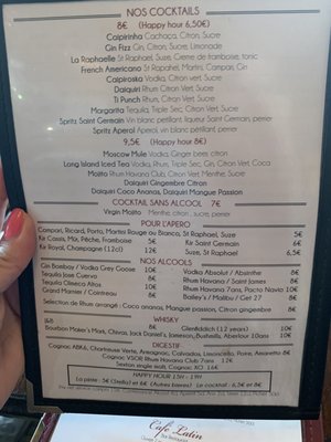 Menu photo 7 Café Latin Paris, 75 Menu photo 7 Café Latin Paris, 75